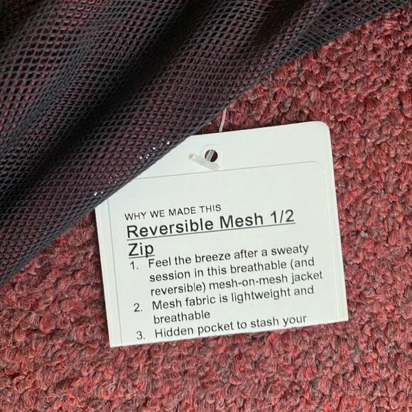 NWT Lululemon Reversible Mesh 1/2 Zip - Picture 7 of 9